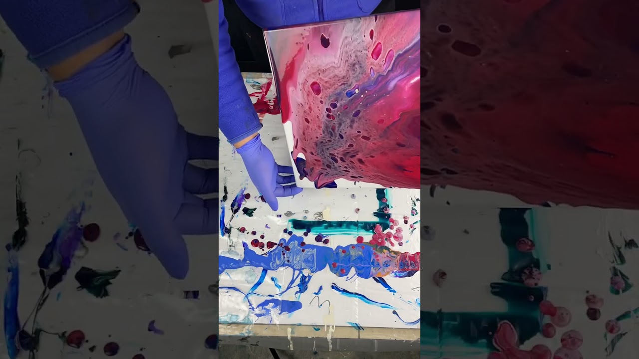 A little flip cup action for your enjoyment. #pourpainting