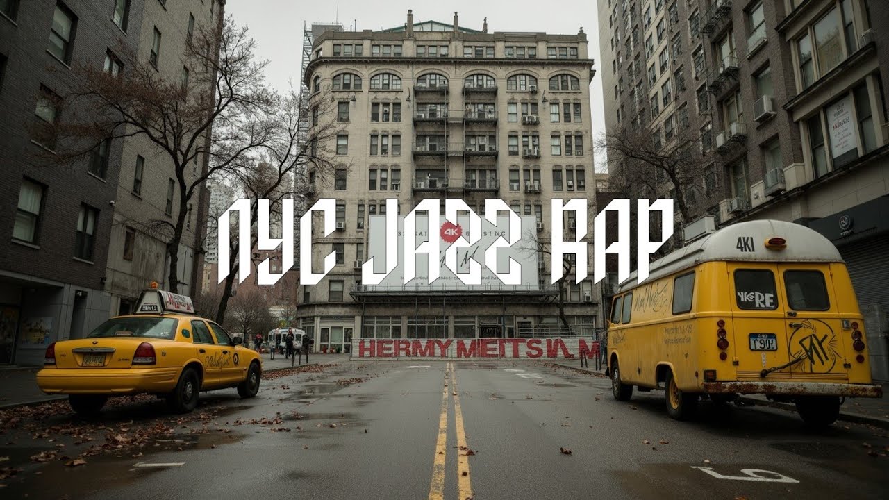 ГОРОДСКОЙ ПЕЙЗАЖ НЬЮ-ЙОРКА | ЖЕЛТОЕ ТАКСИ И СТАРЫЙ АВТОБУС | ЛЕГКИЙ ДЖАЗ-ХОП | Чтение/Кафе/Отдых