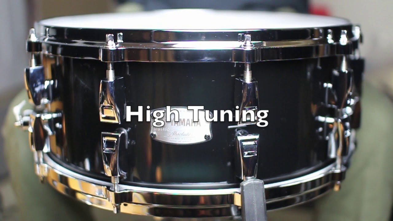 Yamaha Absolute Hybrid 6x14 Maple Solid Black Snare Drum