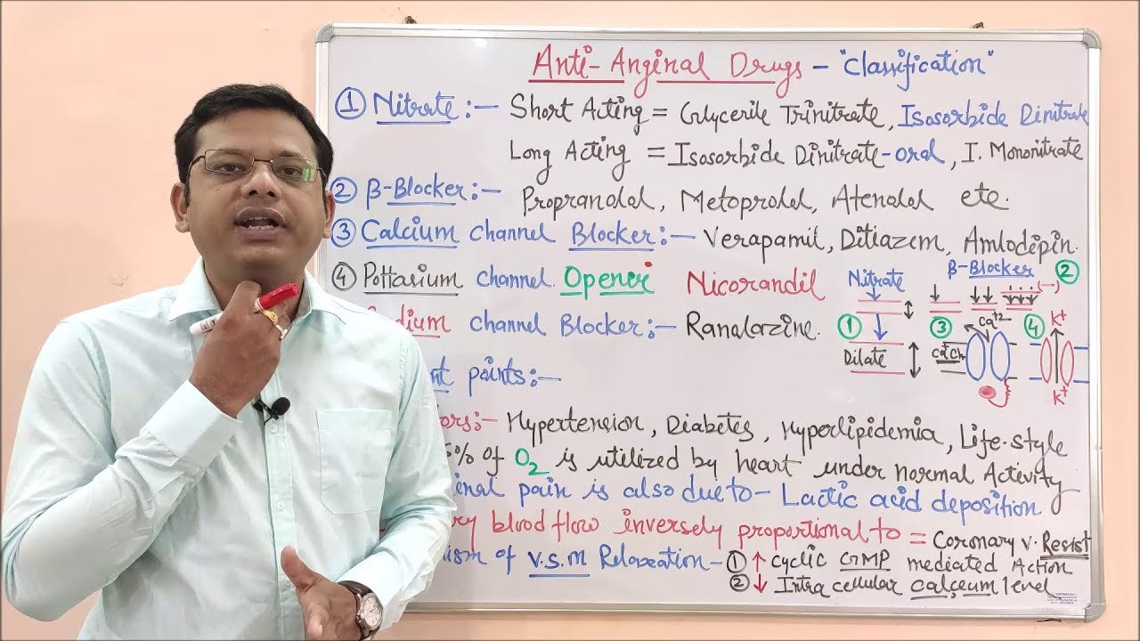 Antianginal Drugs (Part 03) | Classification of Antianginal Drugs | Antianginal Drugs | Anginal Pain
