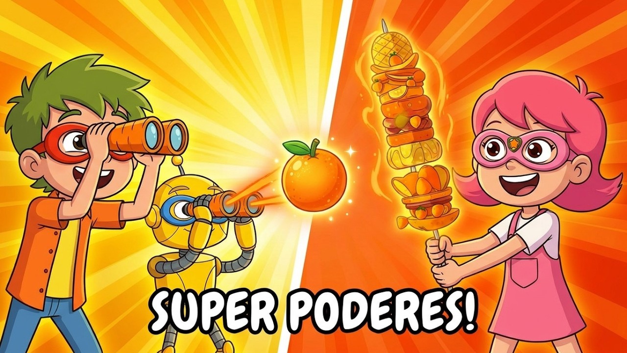 ESPETADA DE FRUTAS LARANJAS | Can&ccedil;&atilde;o Infantil Her&oacute;is da Fruta | M&uacute;sica Divertida sobre Comer Fruta