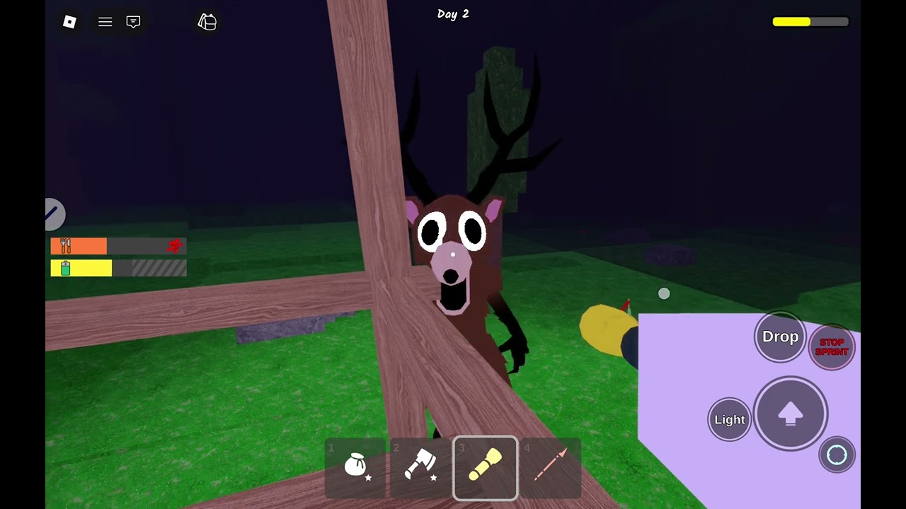 Wolf cooked me at the end 💀 In 99 nights in the forest game of Roblox 