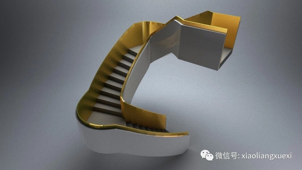 【3dsmax Model tutorial】3dsmax Making a Spiral staircase（Chinese taught）