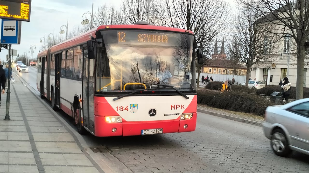 przejazd Mercedesem-Benz O345G #184 linia 12 Estakada  ll aleja najświętszej Maryi Panny