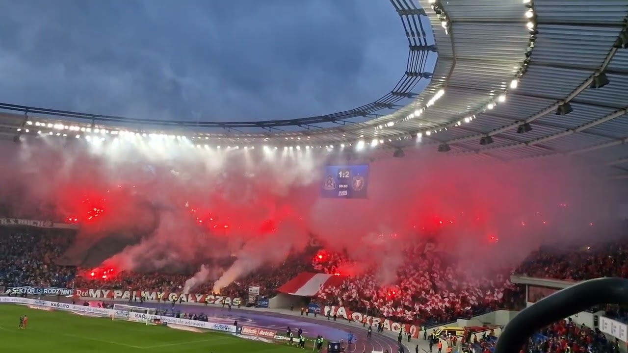 Ruch Chorzów - Widzew Łódź 20.04.2024 - oprawa Widzew 