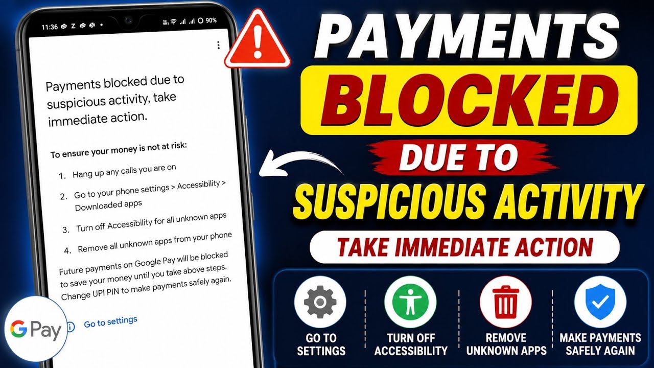 How to Fix Payment Blocked Due to Suspicious Activity on Google Pay (2026 Fix)