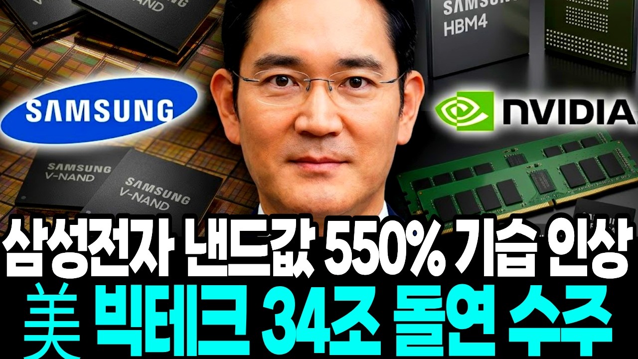 삼성, 낸드값 550% 인상 기습 선언 “젠슨황 ‘34조원’ 탈탈 털렸다”
