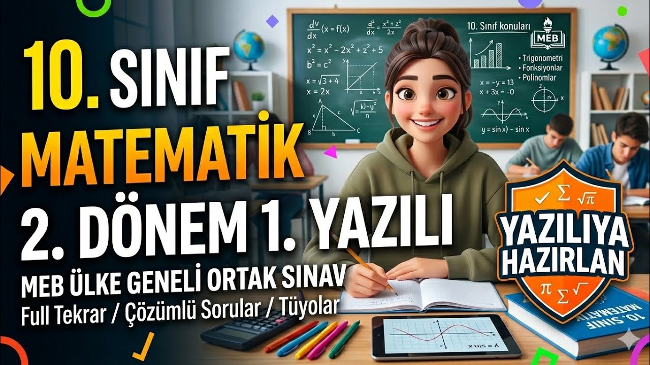 10.SINIF MATEMATİK 2.D&Ouml;NEM 1.YAZILI | MEB &Uuml;LKE GENELİ ORTAK SINAV 