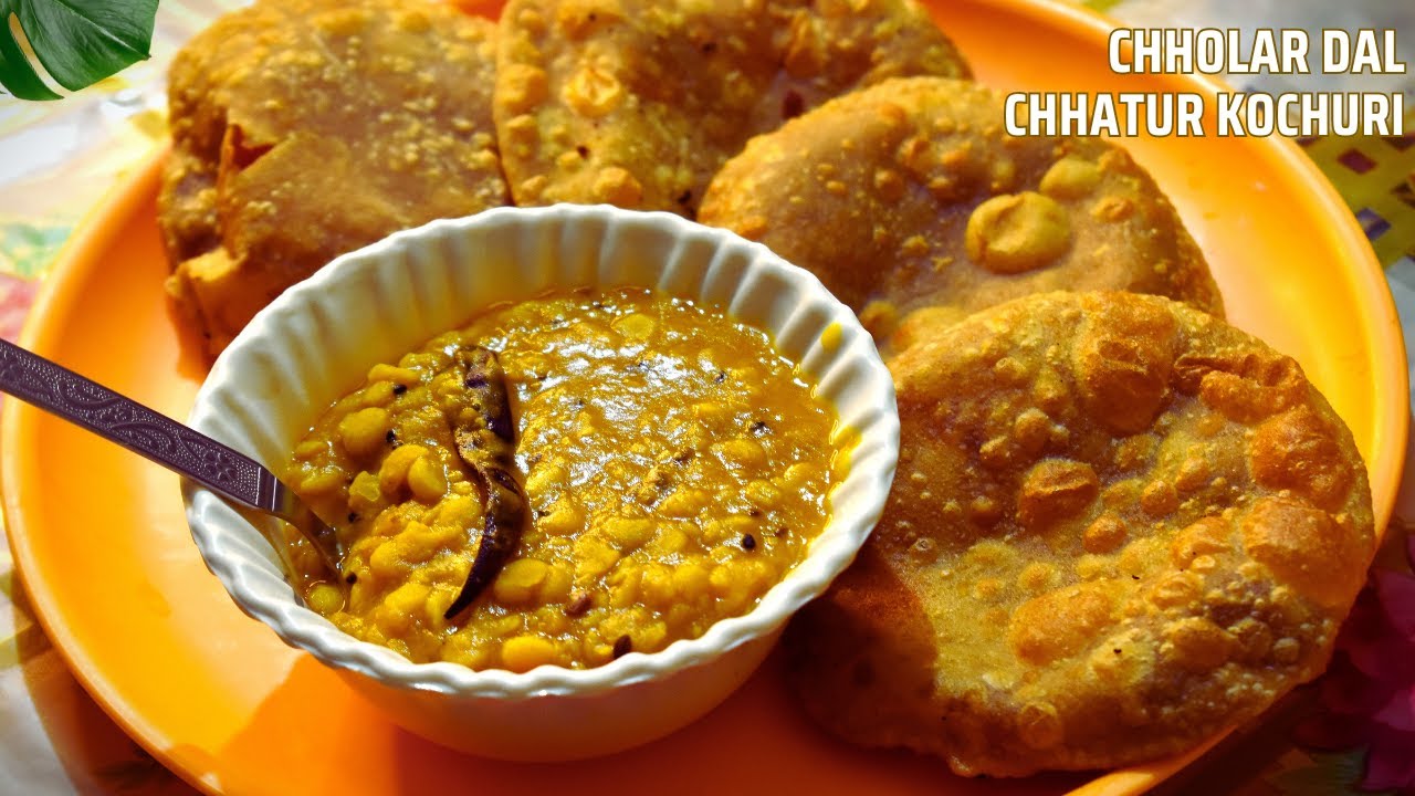 Crispy Chholar Chhatur Kochuri with Bengali Chholar Dal - Easy Street Style Recipe