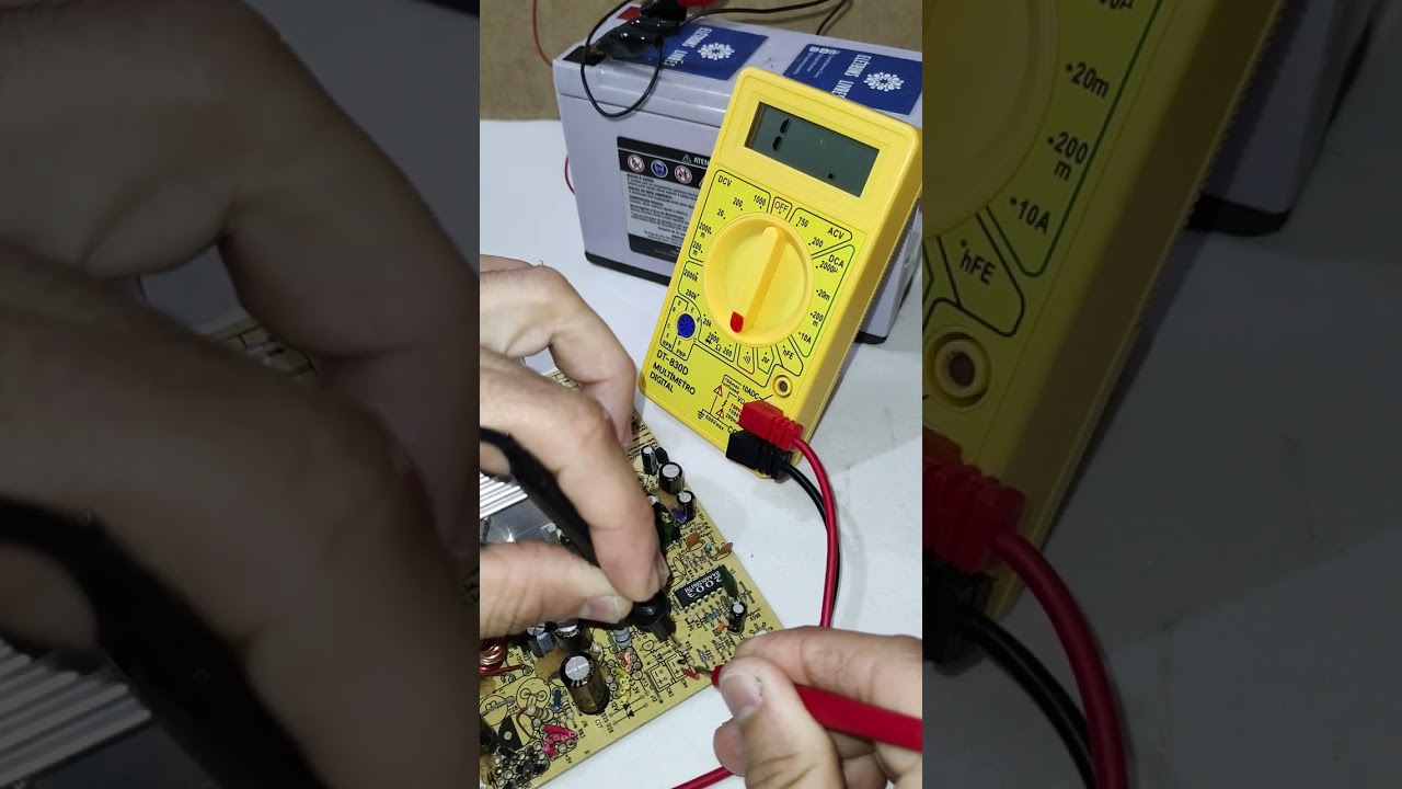 Como testar Resistor na placa de circuito usando o MULT&Iacute;METRO DIGITAL #shorts