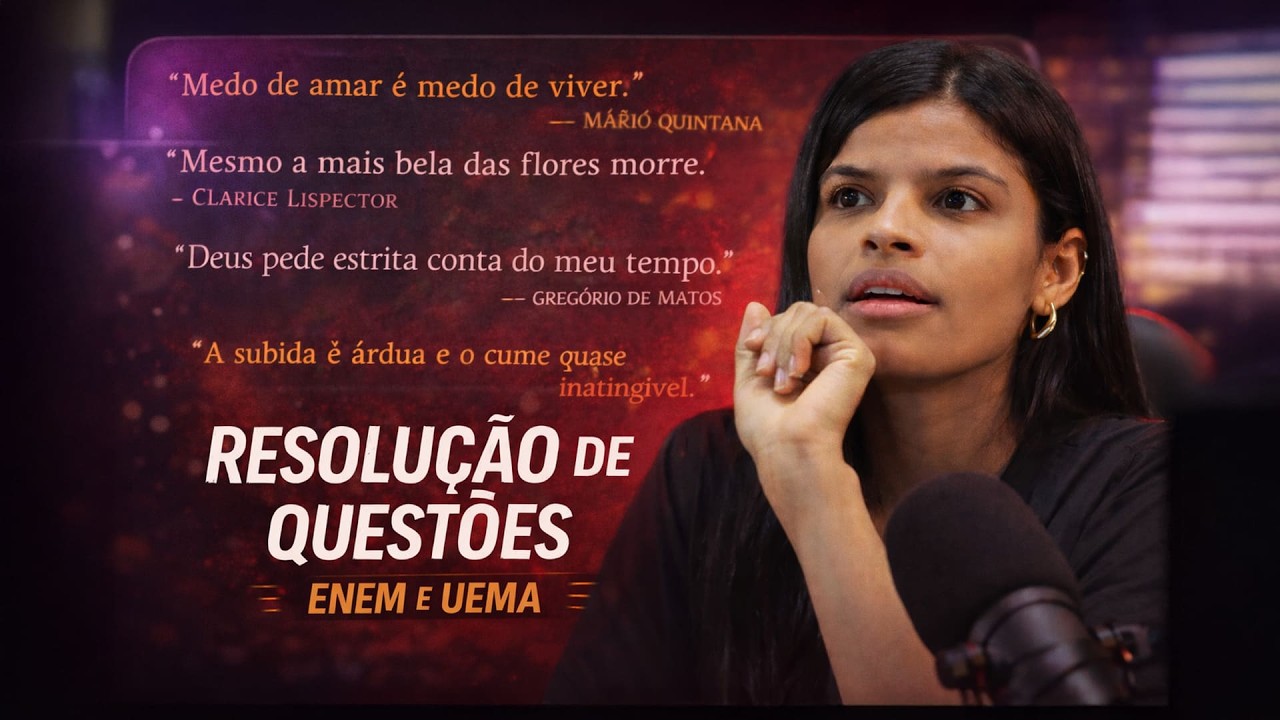 Resoluções de Questões Enem e Uema   Profa  Ingrid Literatura