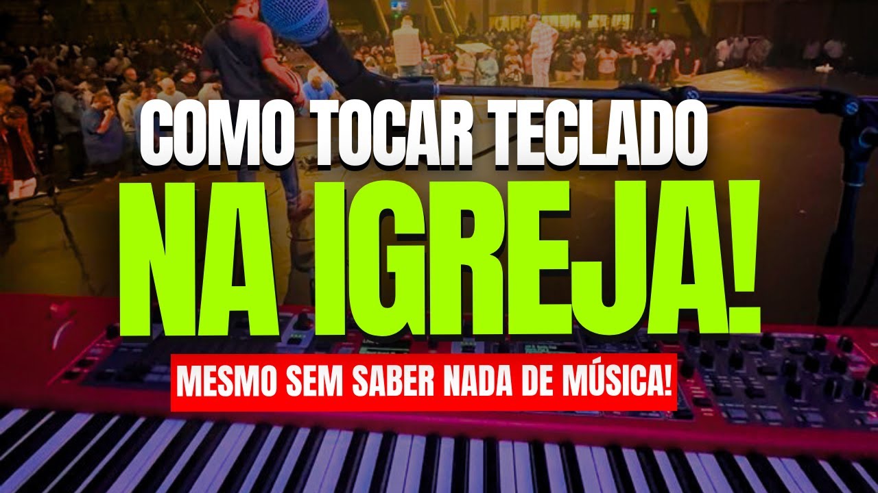 Como tocar seu PRIMEIRO LOUVOR no TECLADO - Aula 1 (INICIANTE)