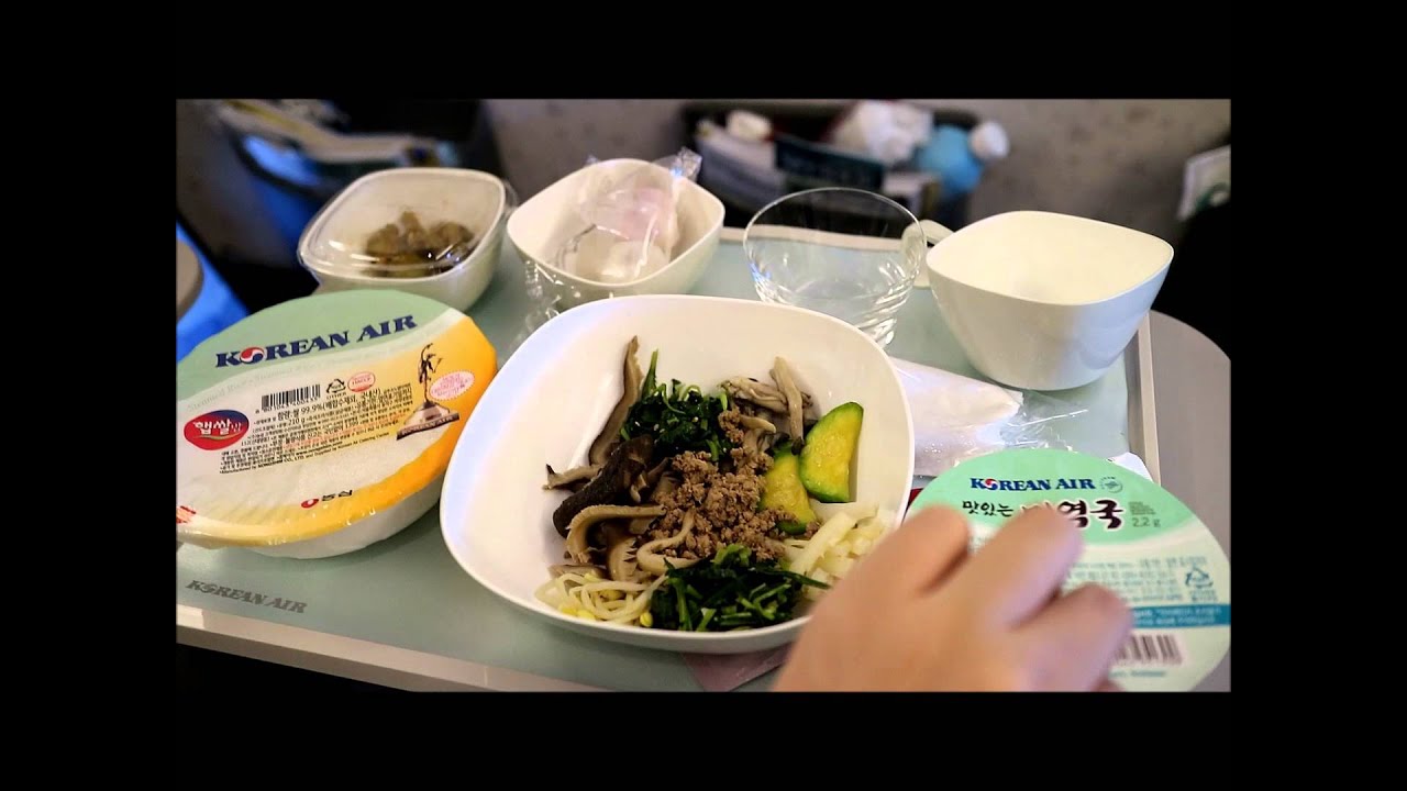 korean airlines economy class meal : Seoul to Milan KE927대한항공 기내식