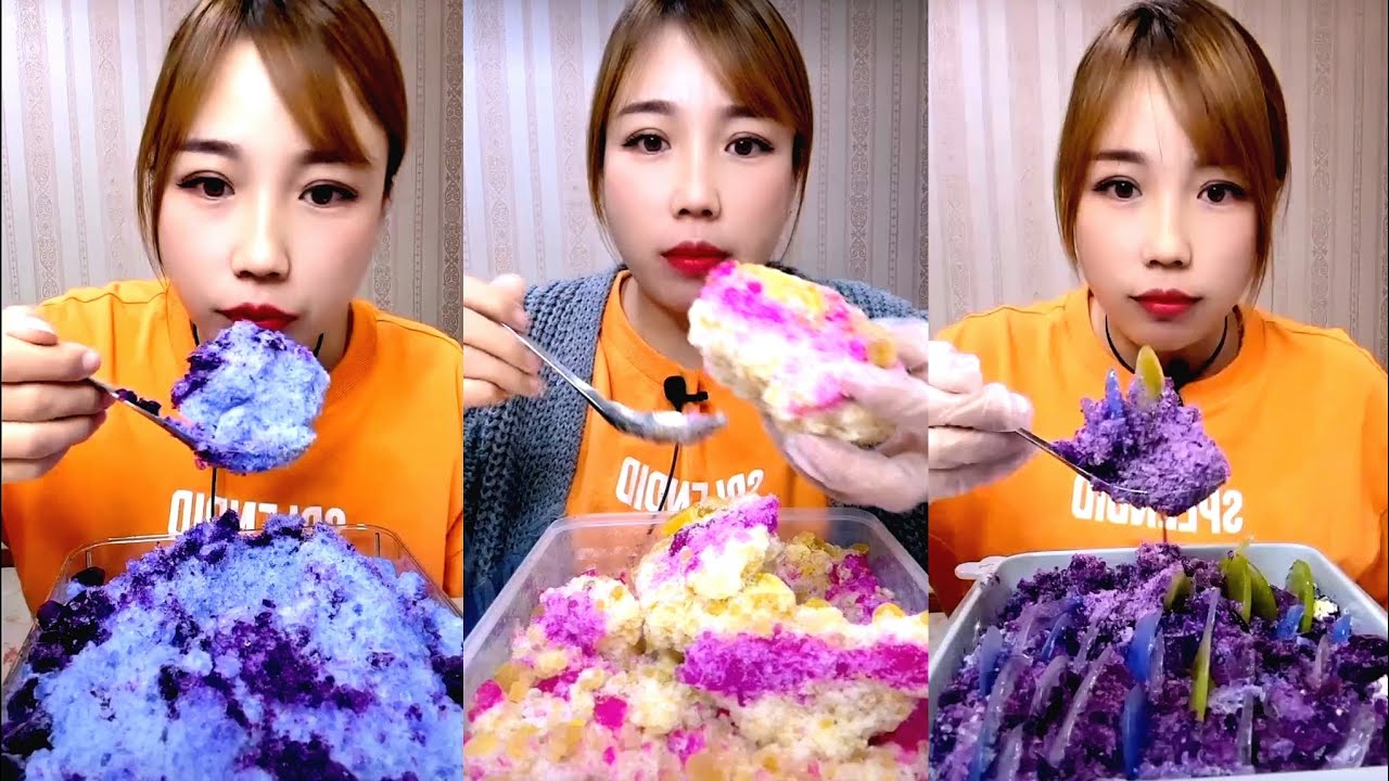 QIAN / ASMR SHAVED ICE EATING / ICE EATING