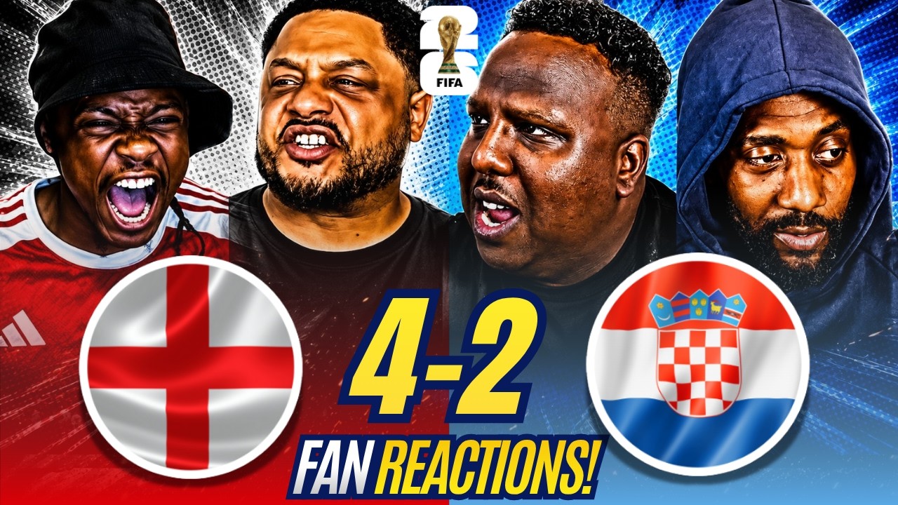 More England Fans DELIGHTED reactions to England 4-2 Croatia | World Cup Fan Reactions