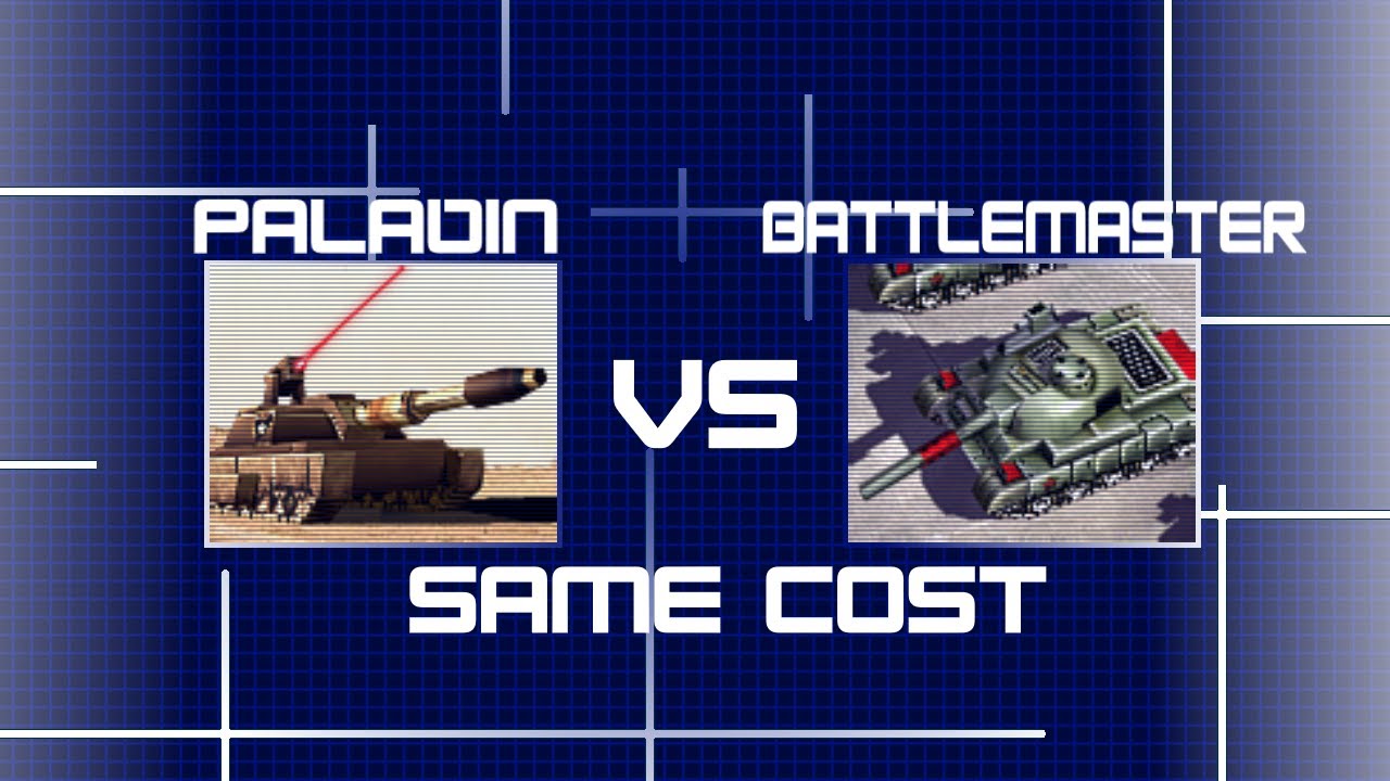 Battlemaster vs Paladin - Same Cost (C&C Generals ZH)