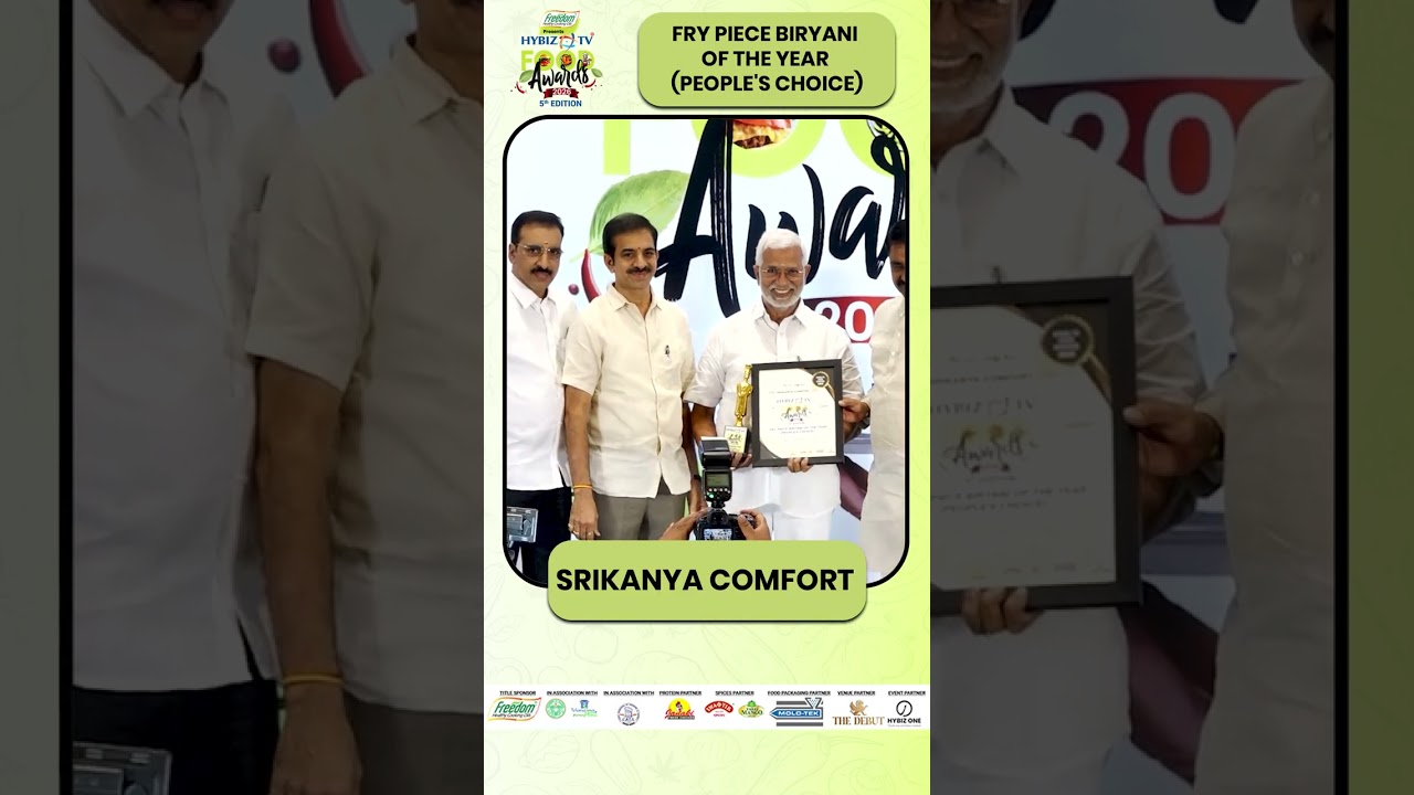 Srikanya Comfort Wins Fry Piece Biryani Award | Hybiz Food Awards 2026