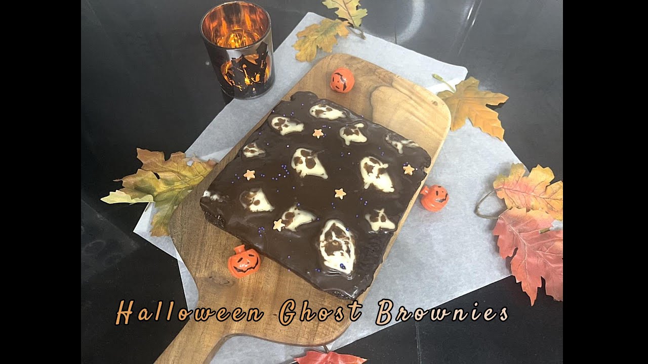 Halloween Ghost Brownies (Spooky & Cute) | Easy Halloween Dessert Recipe | brownie ideas - YouTube