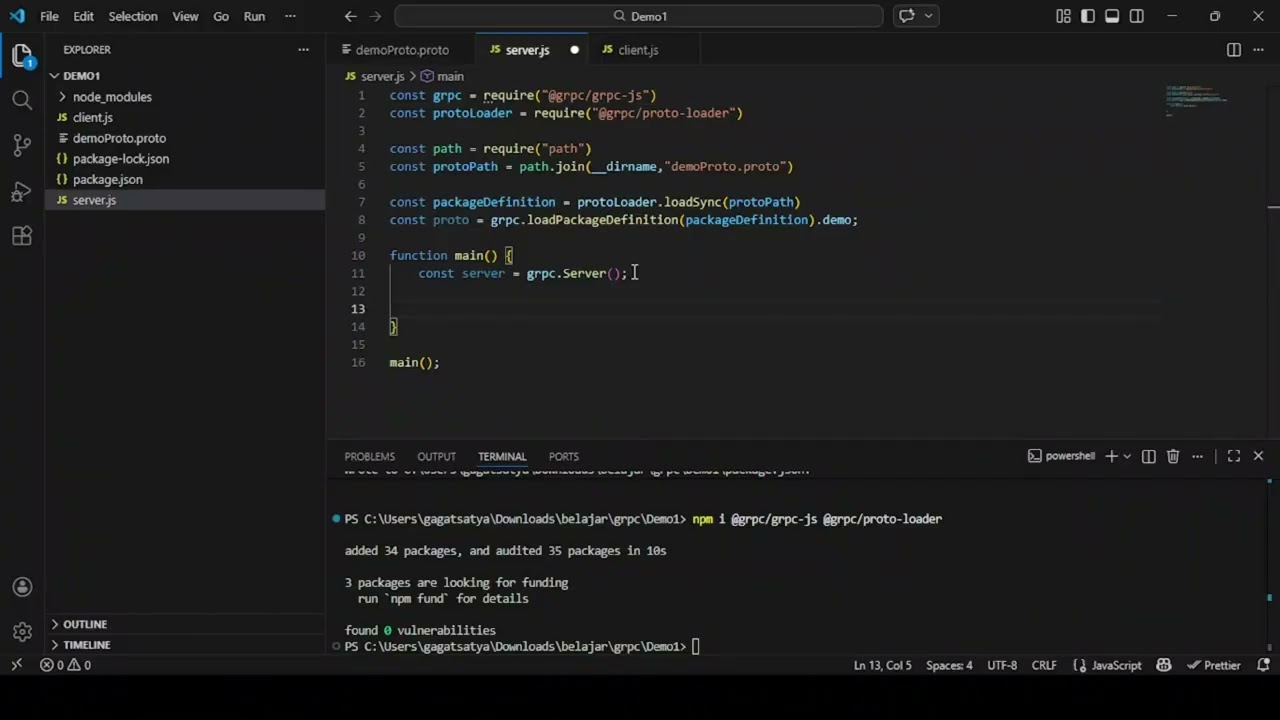 Tutorial grpc menggunakan nodejs part 1