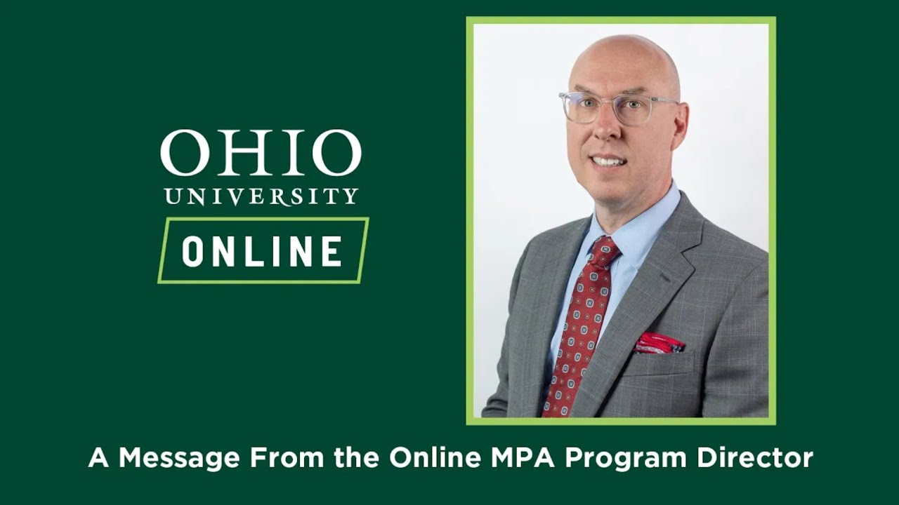 A Message from the Online MPA Program Director | Ohio University