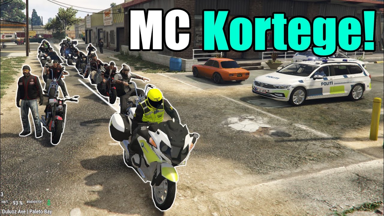 Kæmpe mc kortege! | GTA 5 Dansk