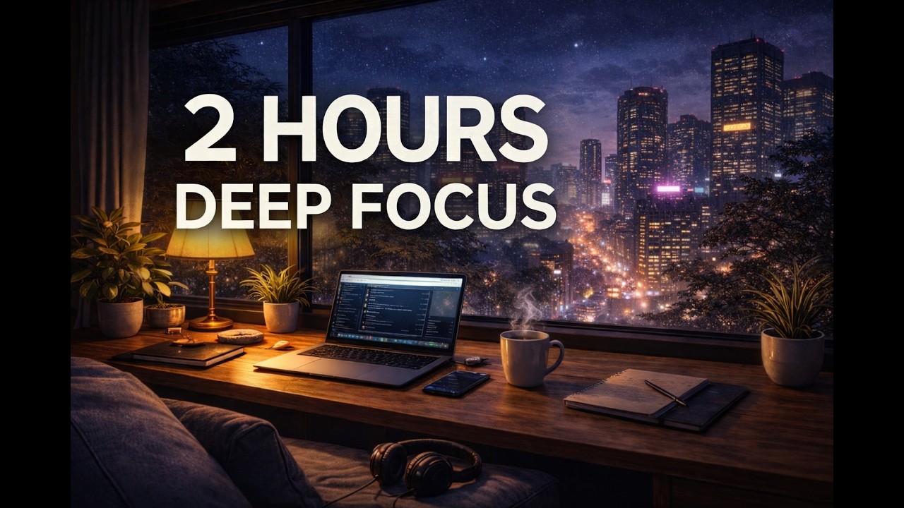 10PM Deep Focus 🌙 2 Hours Lofi for Study & Night Work