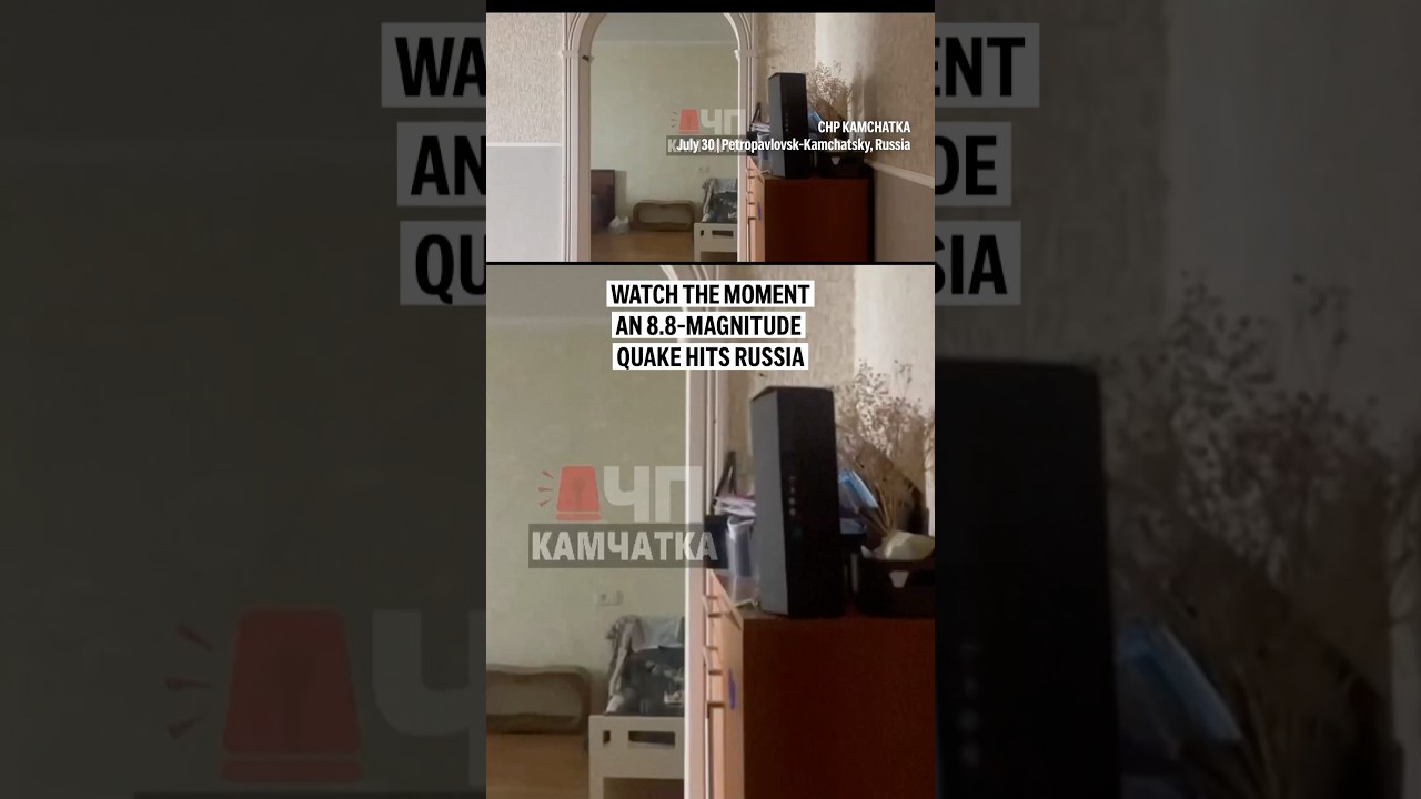 Watch the moment an 8.8-magnitude quake hits Russia
