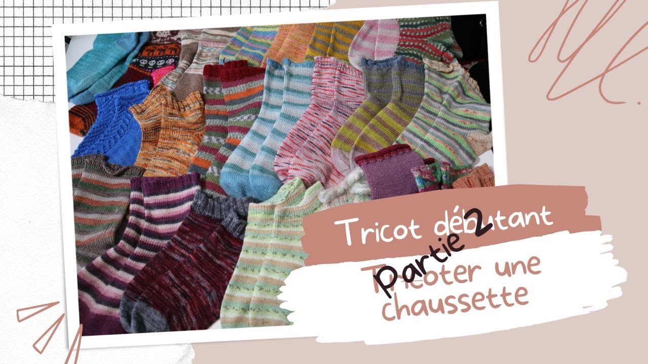 Tricot débutant: tricoter une chaussette 🧦 à la vanille partie 2 #socktober