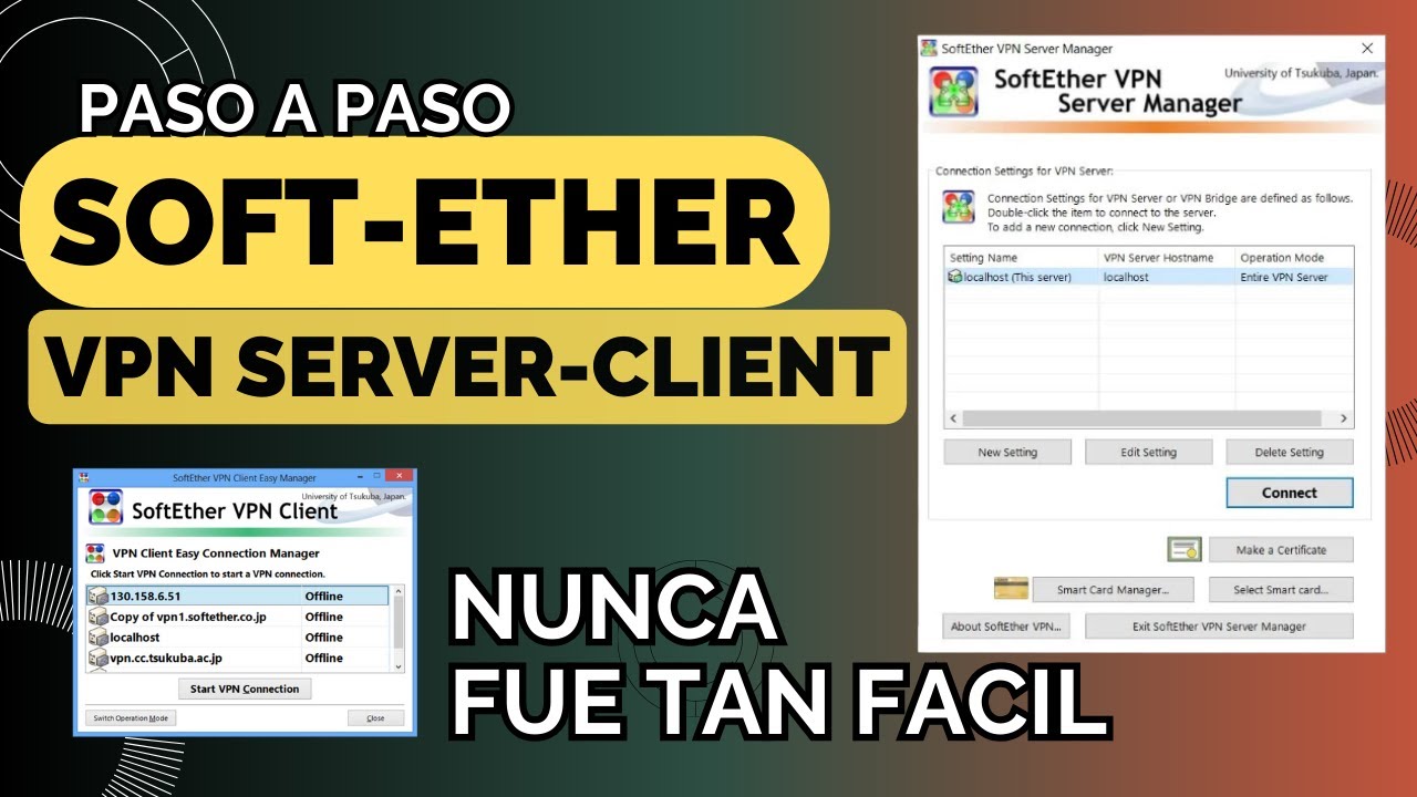 How to create a SoftEther VPN server-client. Step-by-step manual.