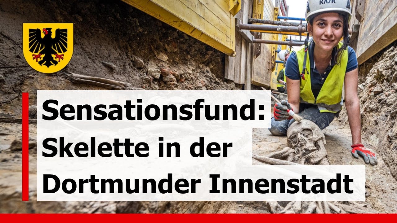 Skelette und Mauerreste beschäftigt Archäolog*innen in der Dortmunder Innenstadt