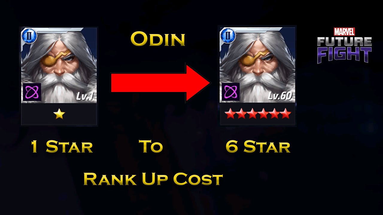 Odin Rank Up Cost And Other Cost Information For Beginners - F 2 P - Marvel Future Fight