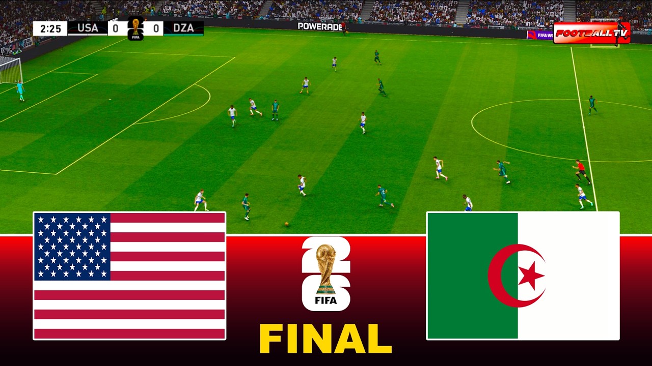 USA vs ALGERIA - FIFA WORLD CUP 2026 FINAL | Full Match All Goals | Pes 21 Gameplay