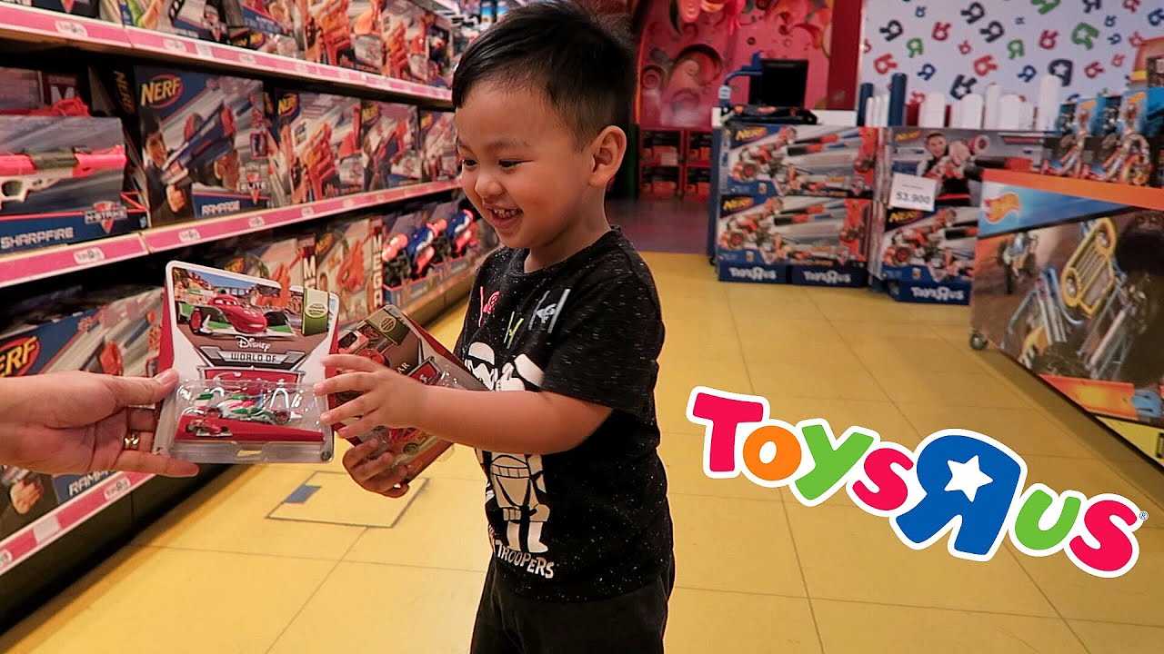 Trip to Toys R Us store to buy Lightning McQueen Car!