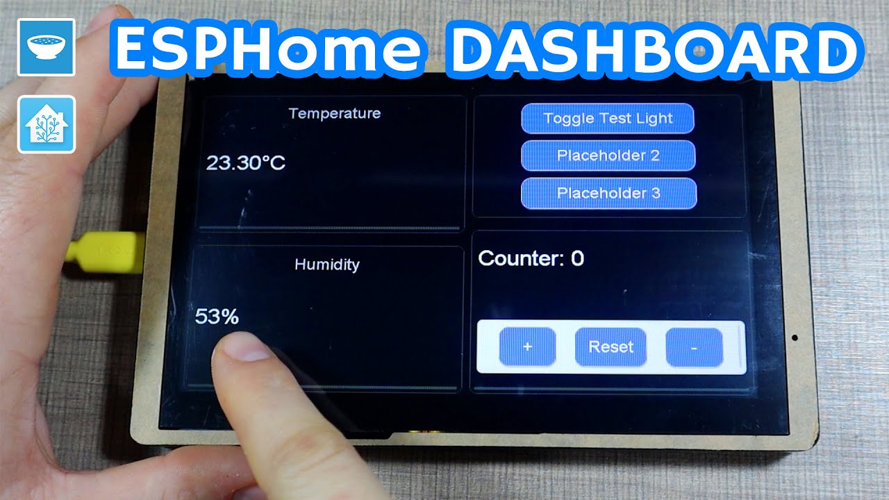 Custom Dashboards for ESPHome – CrowPanel 7