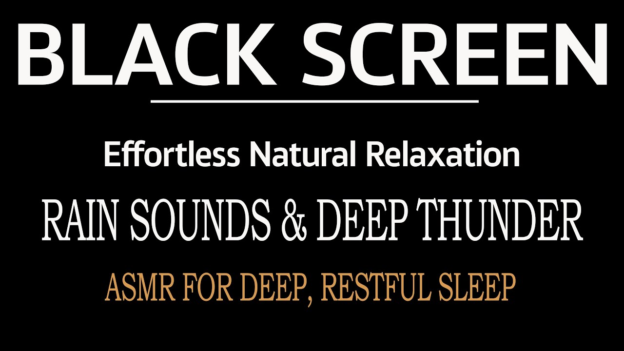 Black Screen | Intense Rainstorm and Thunder Ambience for Instant Deep Sleep and Stress Relief