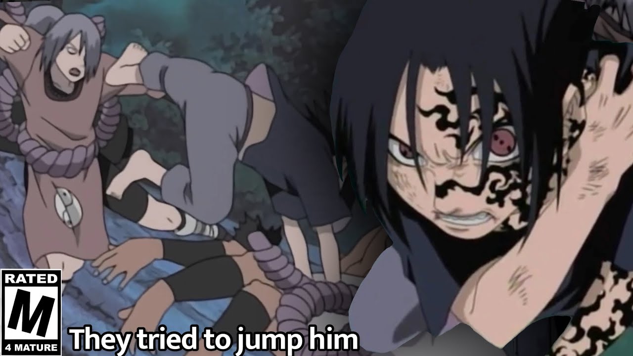 When SASUKE almost REVERSE JUMPED The Sound 4 Proving that he has that DAWG in him