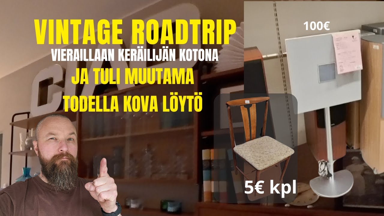 Vintage roadtrip, päästään käymään keräijän kotona ja tuli muutama aika kova löytö.