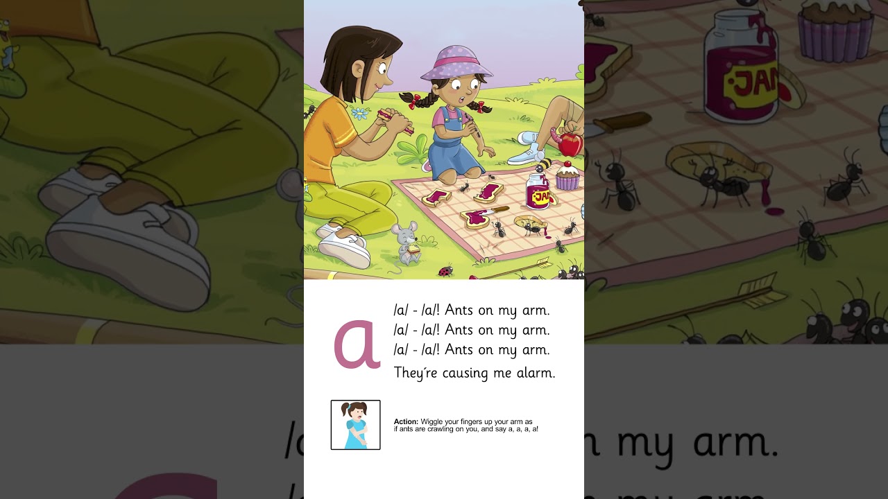 Ants On My Arm - Jolly Phonics Song For Letter Sound /a/