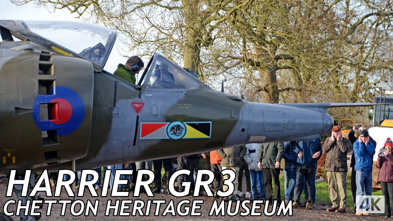 The UK’s Only Running Harrier GR3 Fires Up | XV808 & Merlin Engine Start
