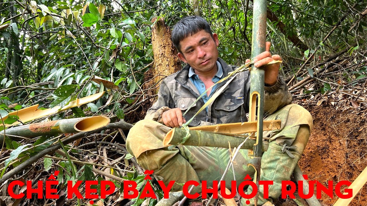 CHẾ KẸP BẮT CHUỘT RỪNG-TỰ THỢ RỪNG
