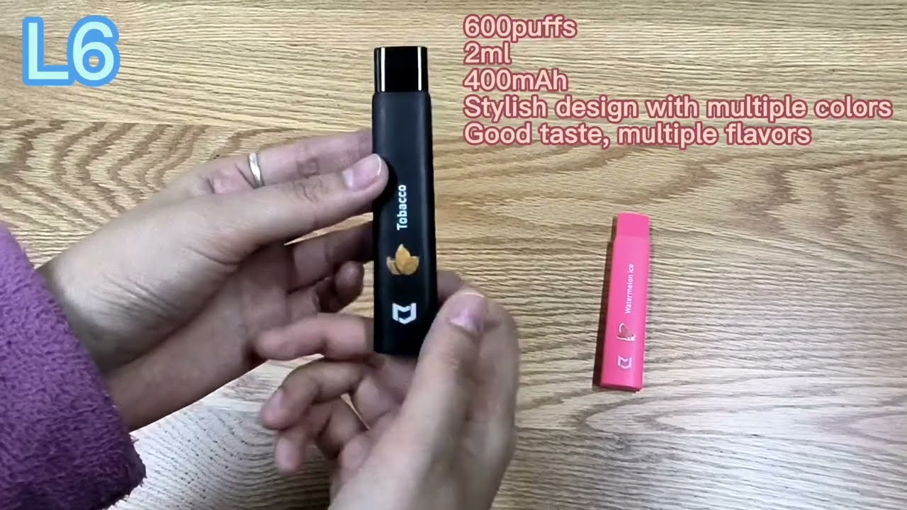 L6 600 puffs disposable vape with TPD compliance Jomotech vape