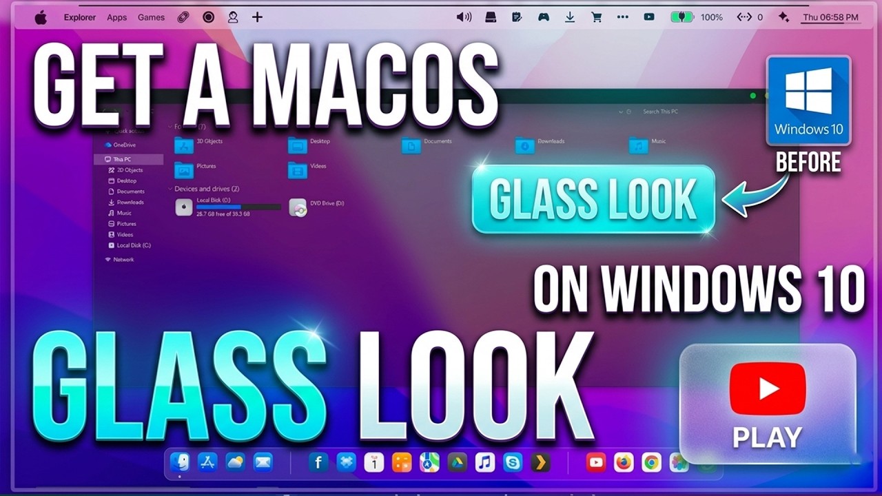 How to Safely Get a macOS Glass Look on Windows 10 (2026 Guide)