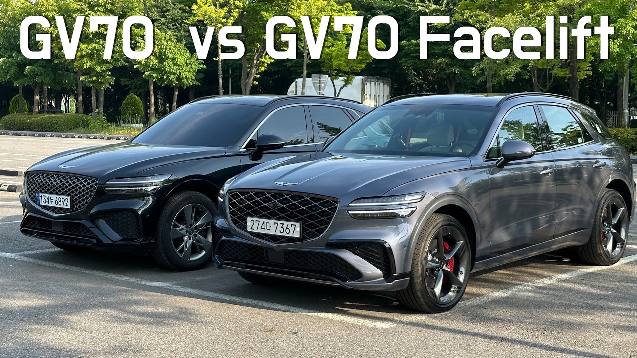 Genesis GV70 Facelift 2025 года и версия до фейслифтинга основные изменения и обновления в сравнении