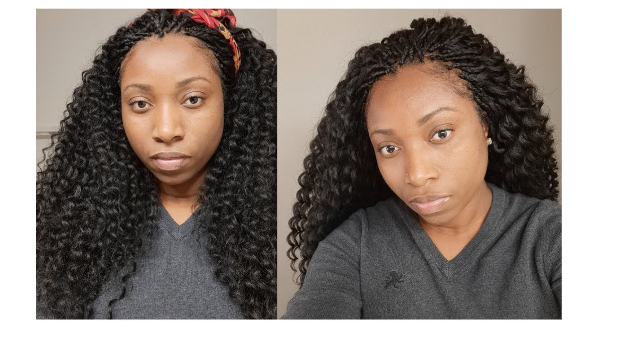DIY. How to do PART CROCHET, PART BRAIDS. FREETRESS DEEP WAVE HAIR.  Beginner's friendly.