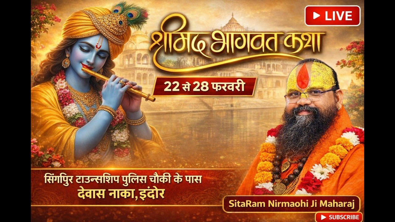 LIVE🔴DAY-5 || श्रीमद भागवत कथा || श्री महंत श्री सीताराम दास जी महाराज || इंदौर ( म. प्र)
