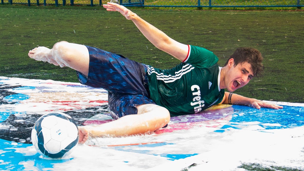 DESAFIO DO FUTEBOL QUE ESCORREGA !!!