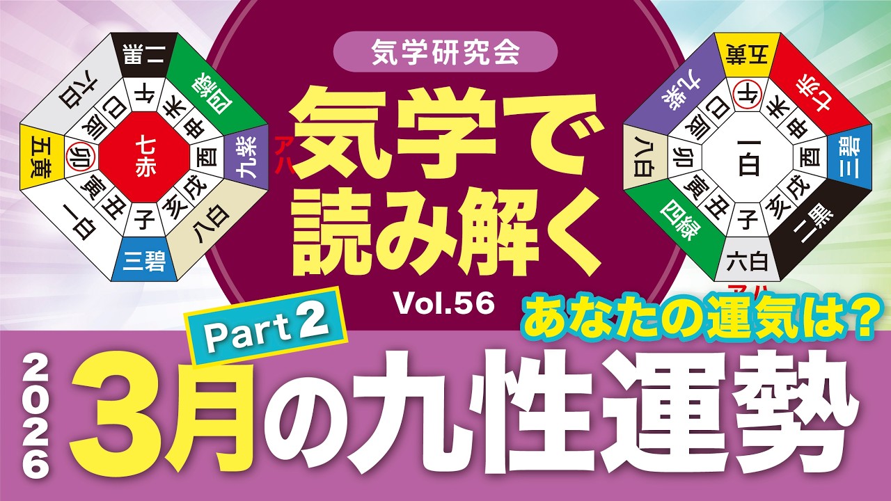 気学研究会 【気学で読み解く2026年3月の九性の運勢】