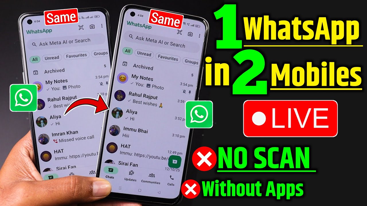 How To Use Whatsapp In Two Phones Without Scan | Ek Whatsapp Do Mobile Me Kaise Chalaye Bina Scan Ke