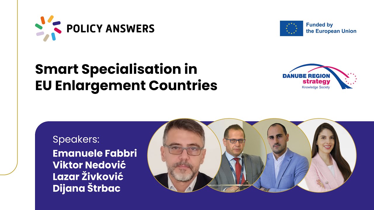 POLICY ANSWERS Webinar: Smart Specialisation in EU Enlargement Countries