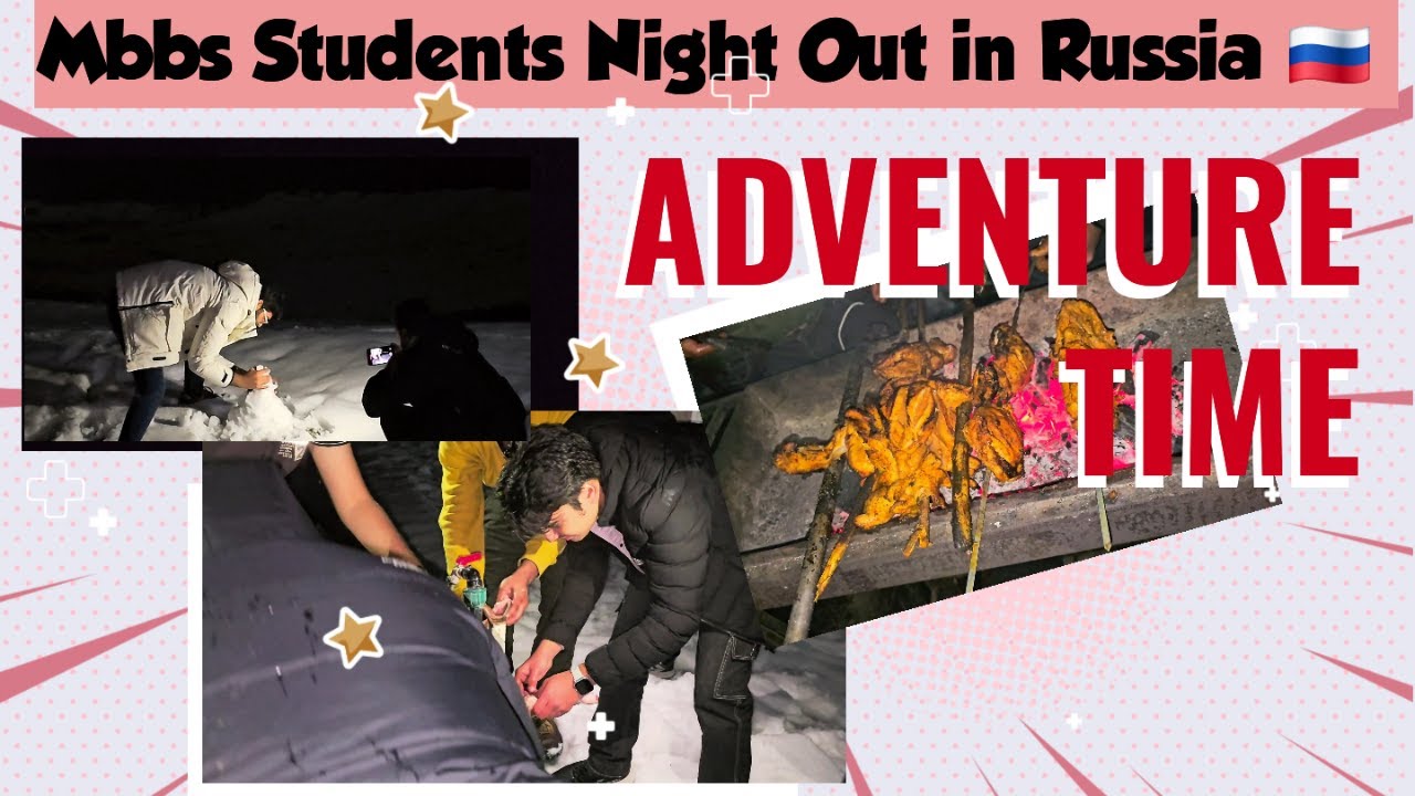 Mbbs Student Adventure Party in Russia 🇷🇺🇮🇳|| vlog02||#mbbs #mbbsabroad #winter #snow #neet2025